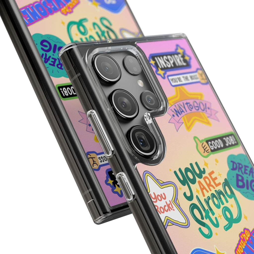 Motivational Stickers Clear Case