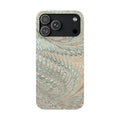 Mint Green + Beige - Marbled Swirl Phone Case - Single Layer Slim Case
