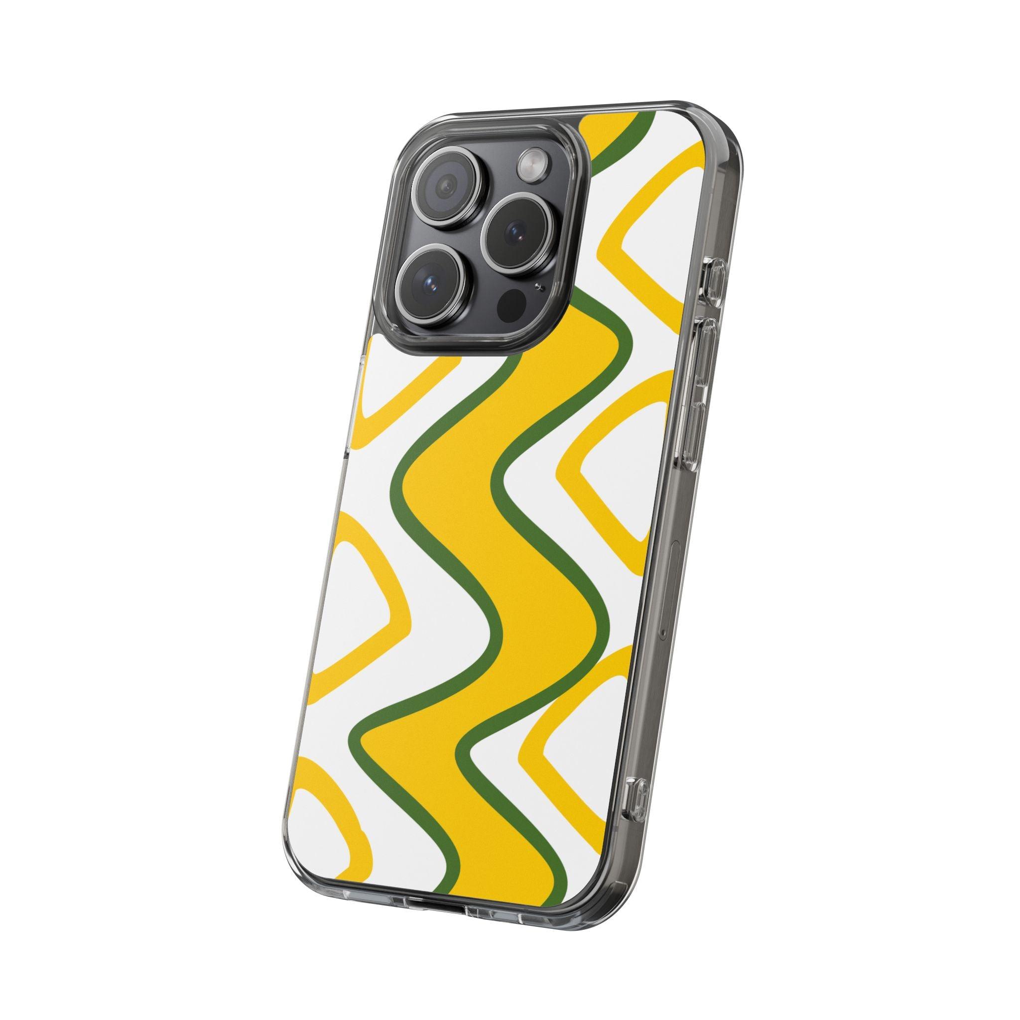 Bright Yellow Abstract With Shape Clear Cases