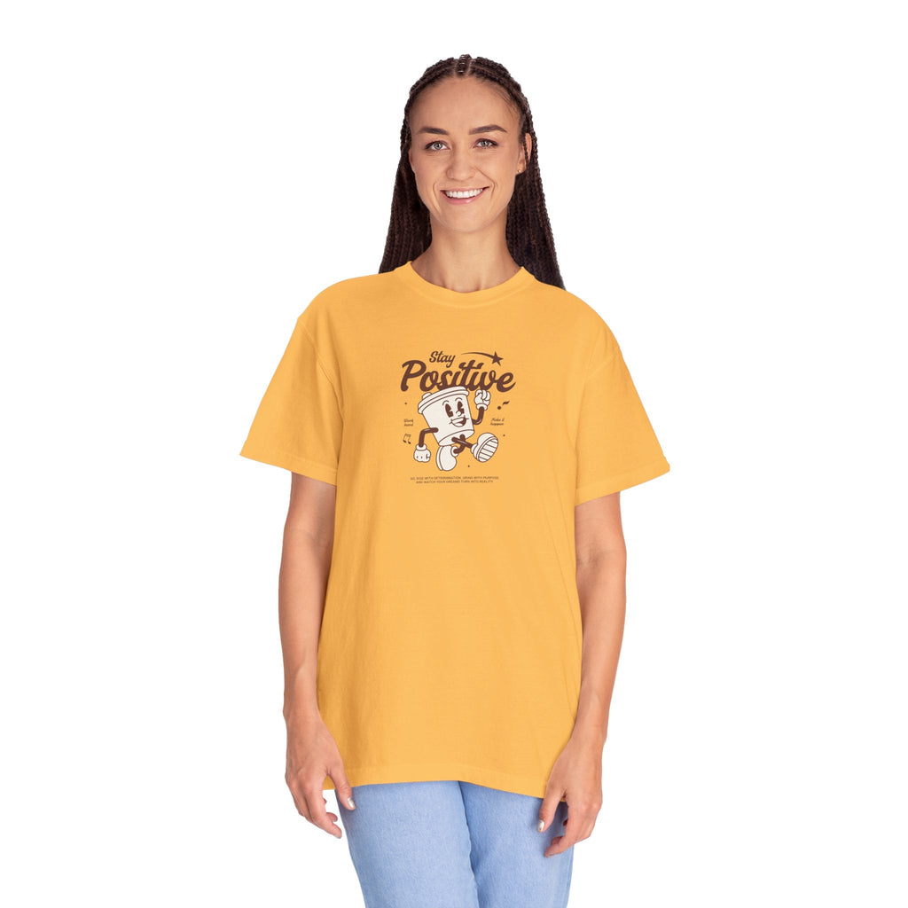 Think Positive Cotton Tee - Inspirational Unisex Comfort - DipaliZ