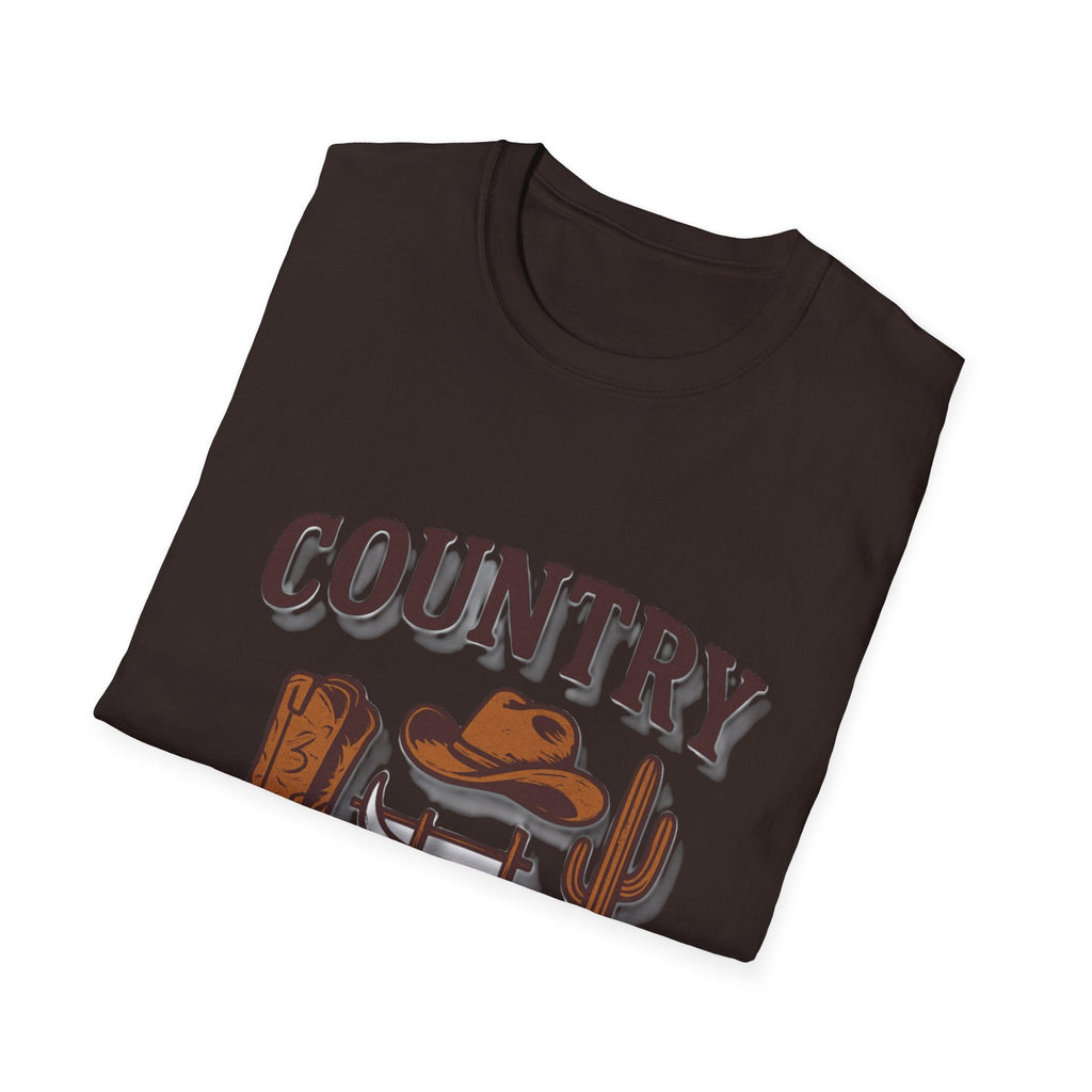 Country Western Skull Cowboy Boots T-Shirt | Cactus Ranch Rodeo