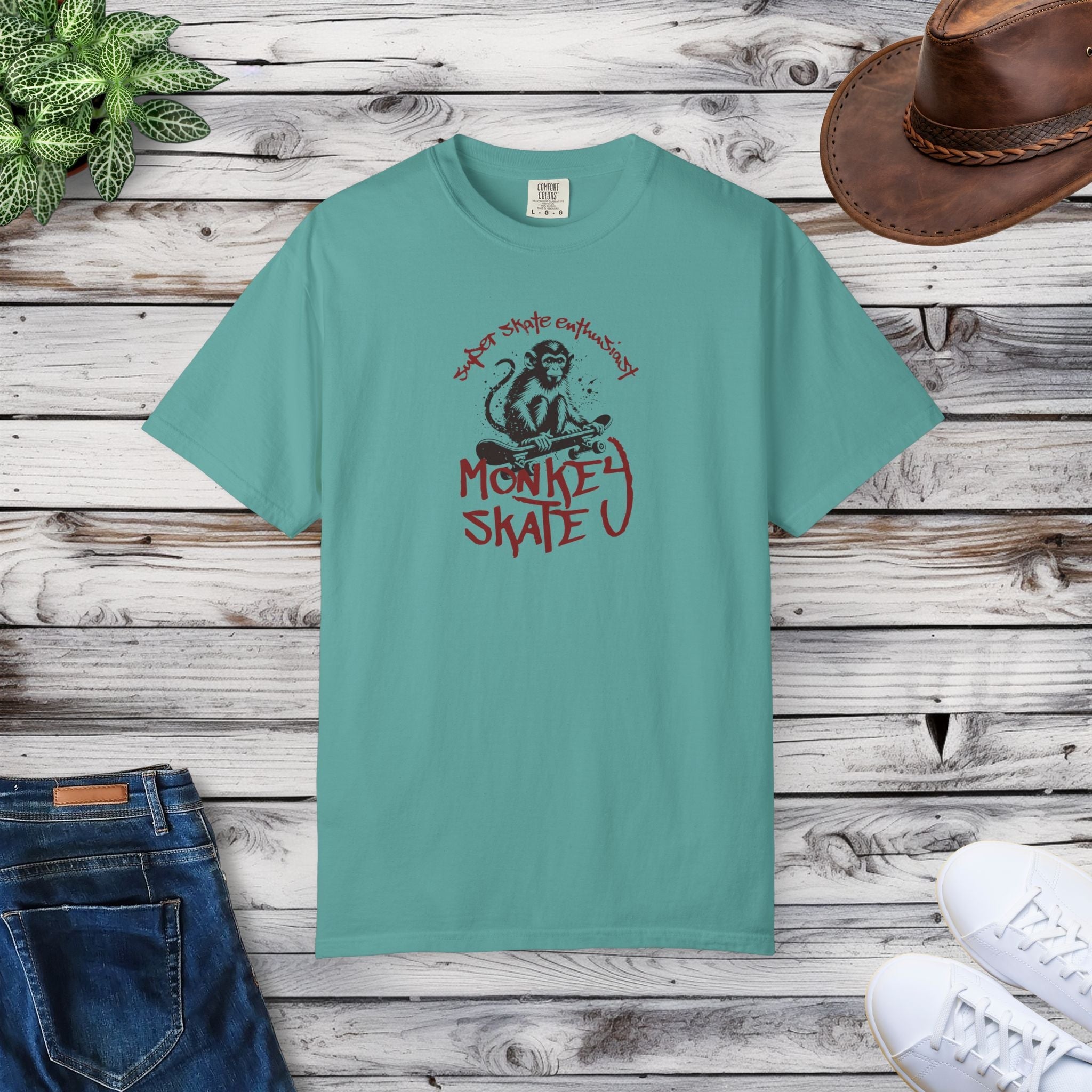 Super Cozy Cotton Tee - Skate Monkey Ultimate Comfort - DipaliZ