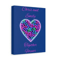 Personalized Neon Leopard Heart Canvas - Make it your own