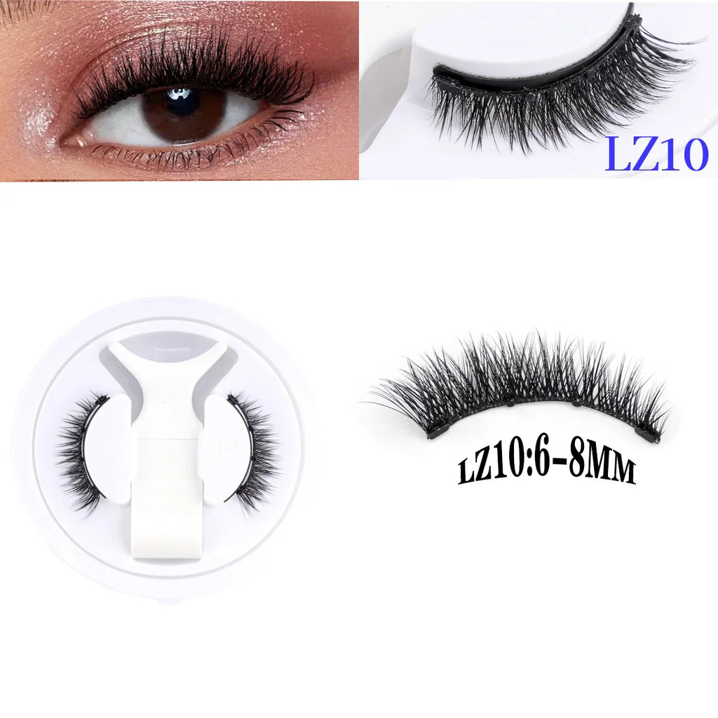 2 Pairs Magnetic Eyelash Natural Look Reusable Magnetic Eyelash Set with Applicator No Glue Needed