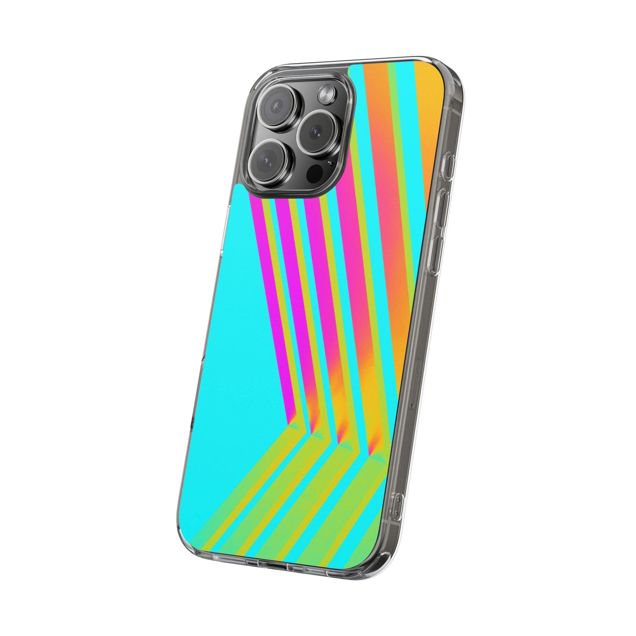 Abstract Pattern With Vibrant Color Clear Cases