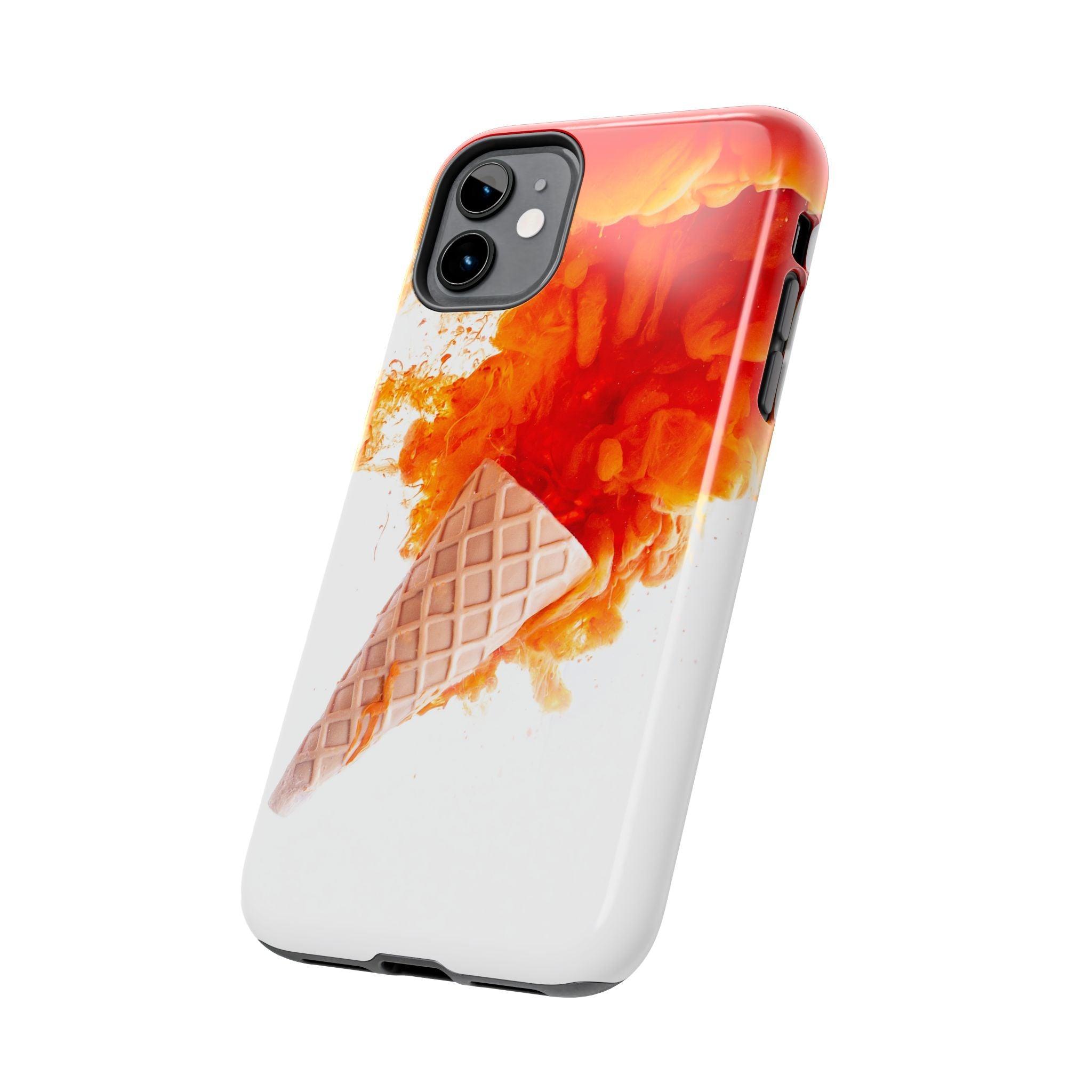 Ice Cream With Flame Of Colors Tough Phone Cases