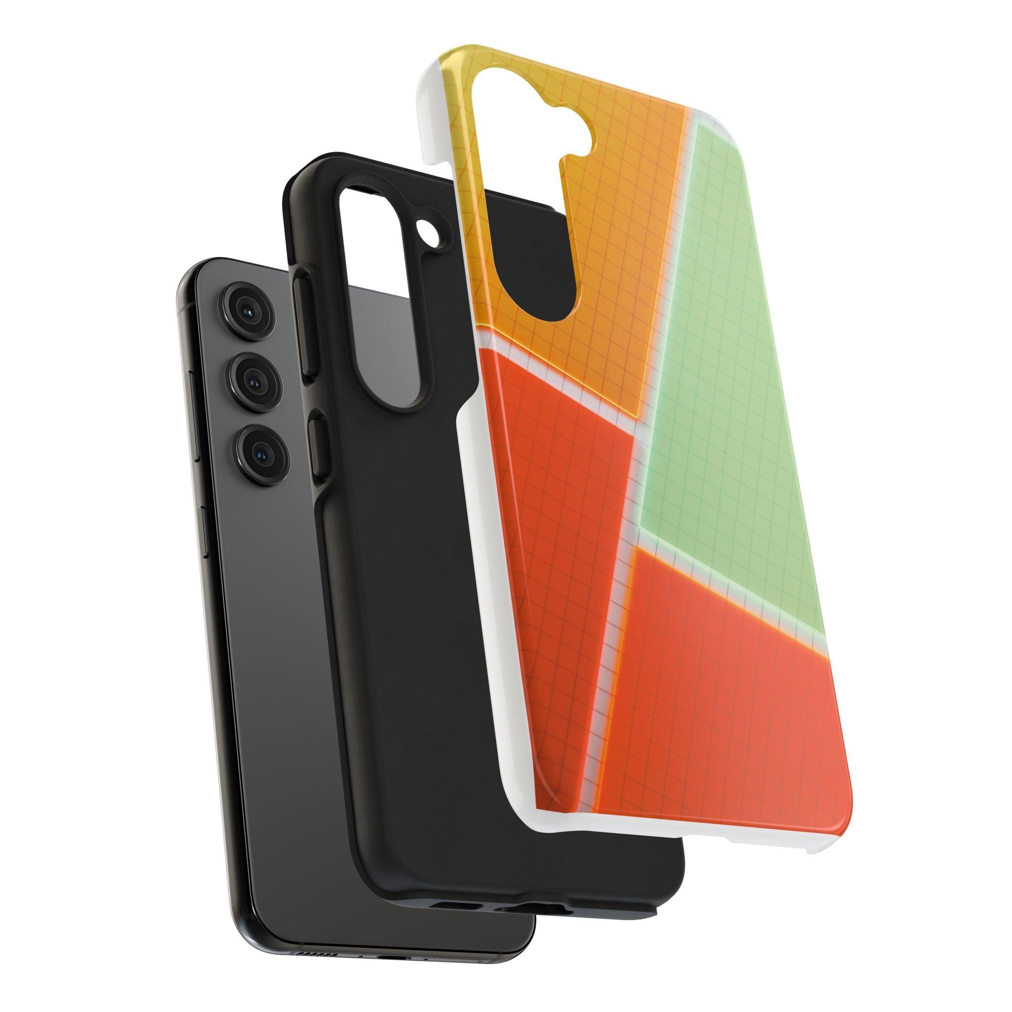 Four Colors Blocks With Shades Tough Phone Cases