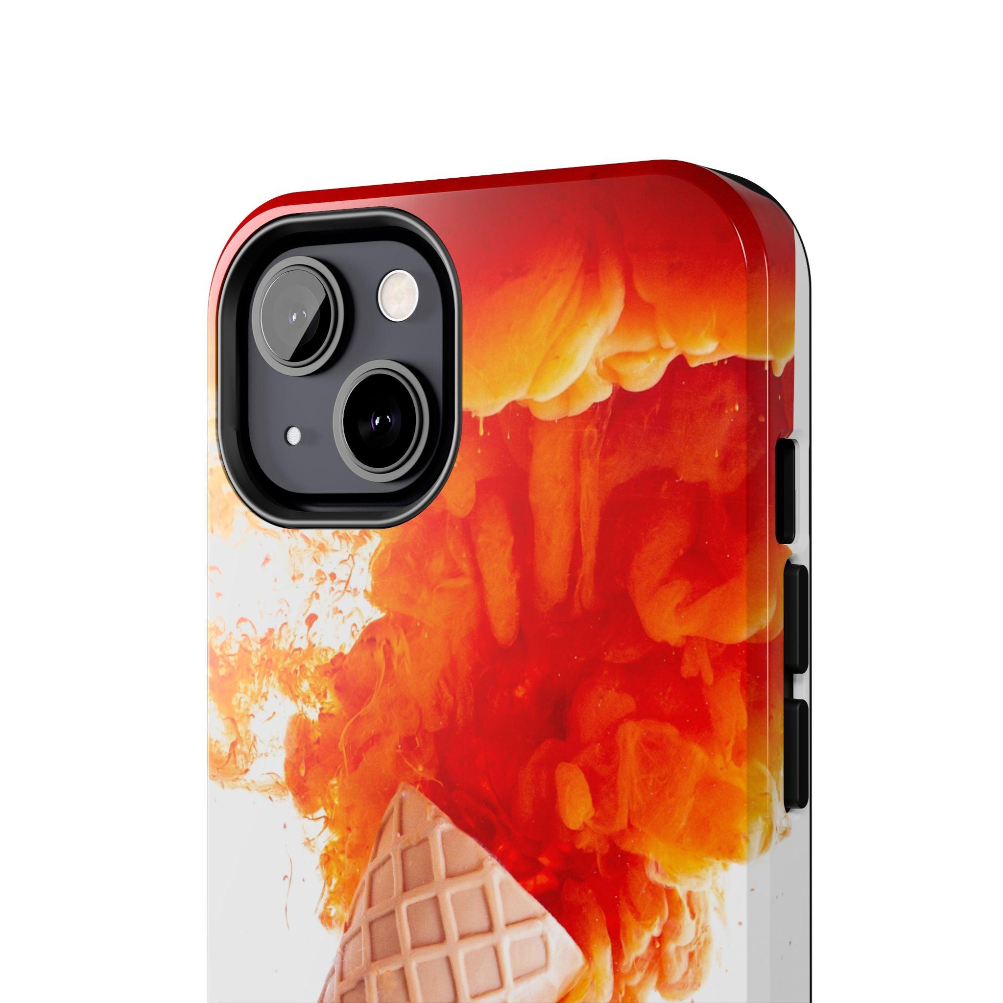 Ice Cream With Flame Of Colors Tough Phone Cases