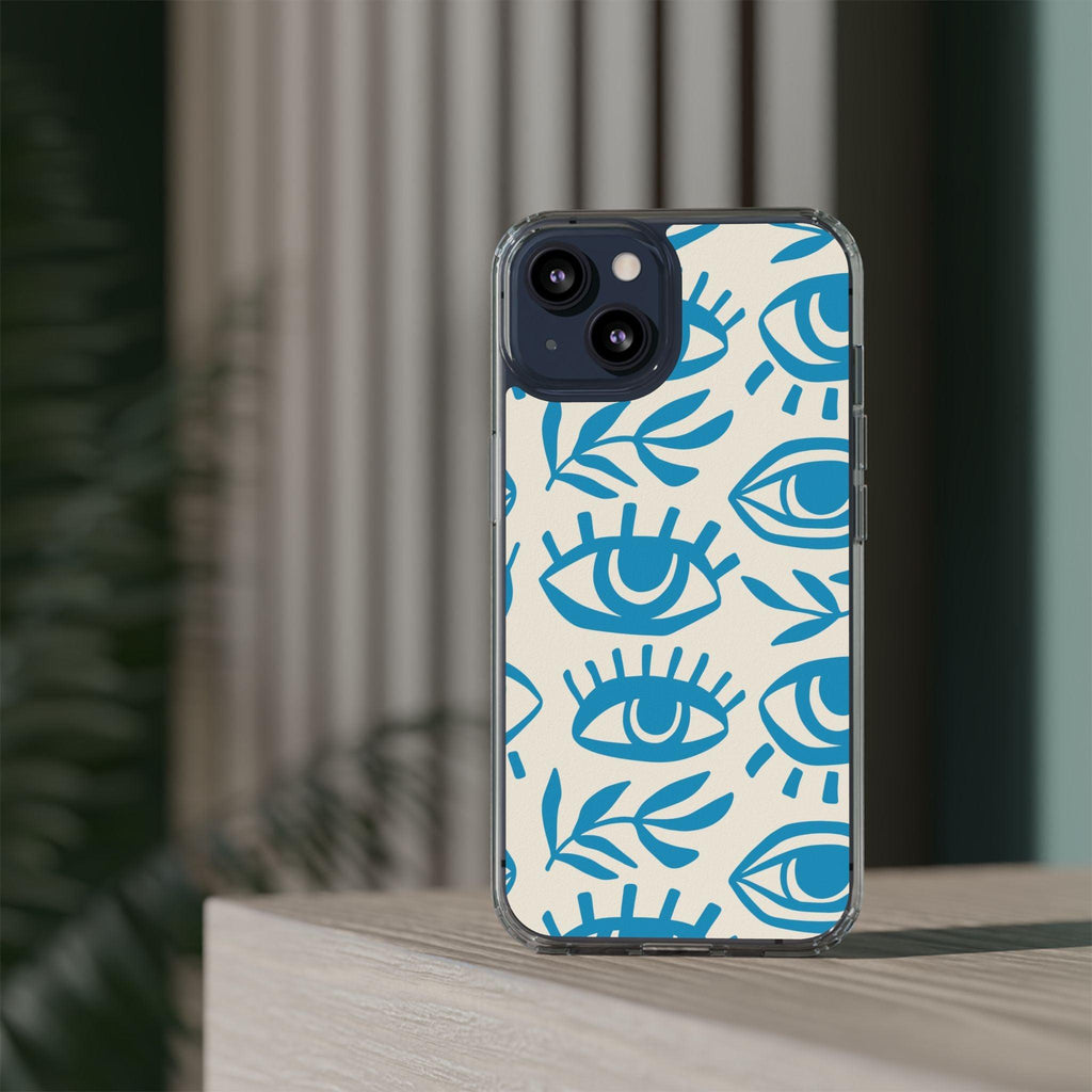 Eyes And Leaves  Pattern Clear Cases