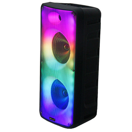 Supersonic 2 x 8" Bluetooth Speaker FIRE BOX with FM Radio and Remote Control (IQ-7188DJBT)