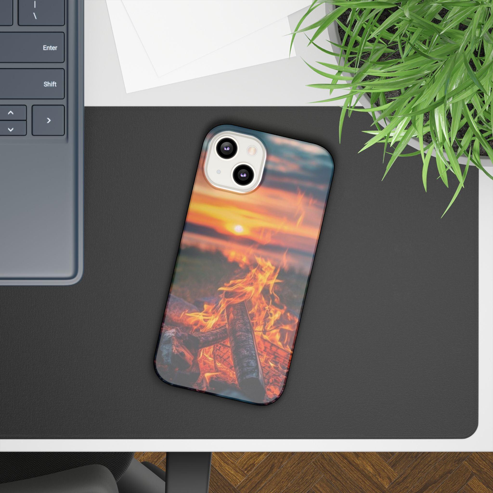 Woodland Fire Phone Case – Warmth of Nature’s Blaze on Your Device