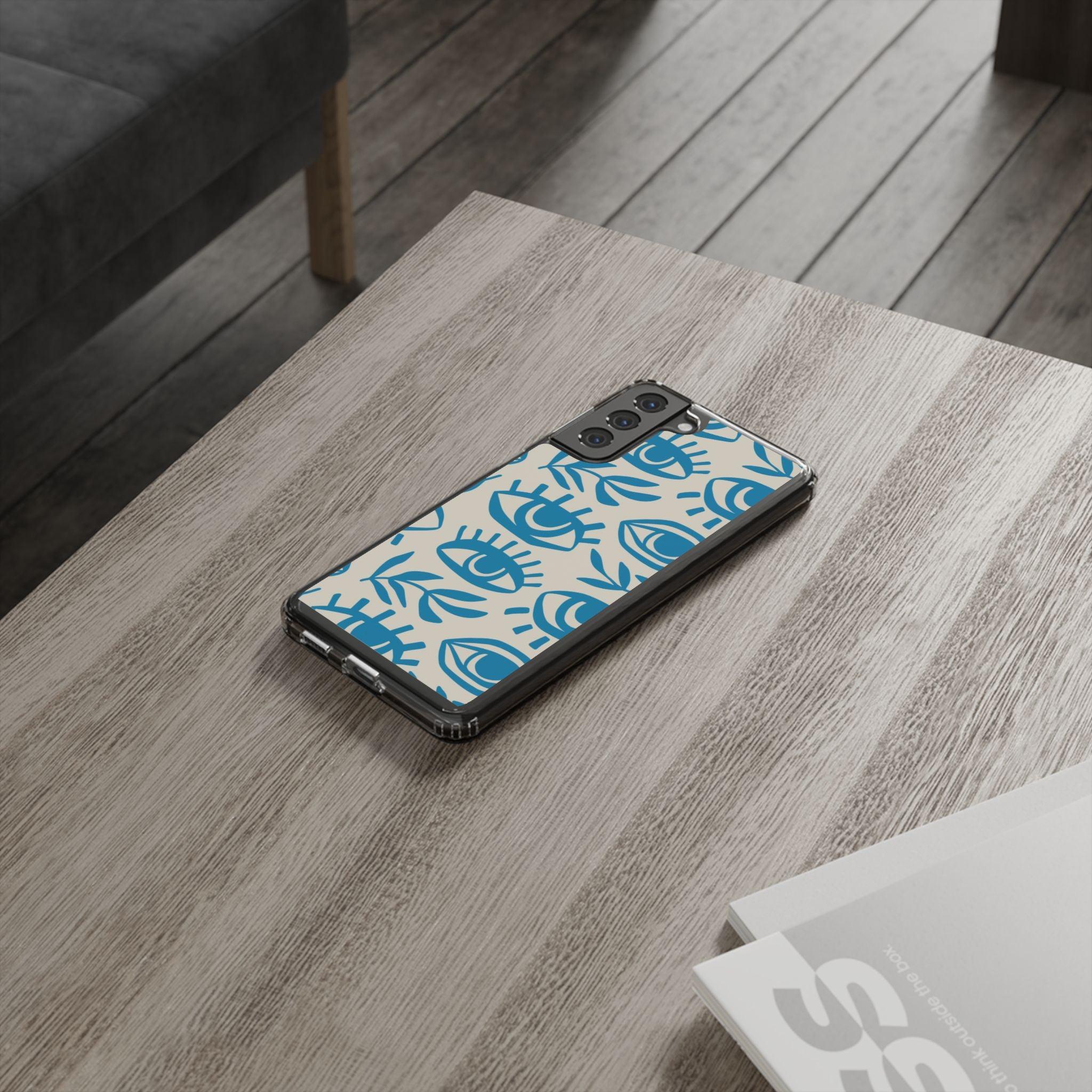 Eyes And Leaves  Pattern Clear Cases