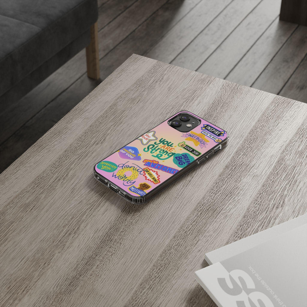 Motivational Stickers Clear Case