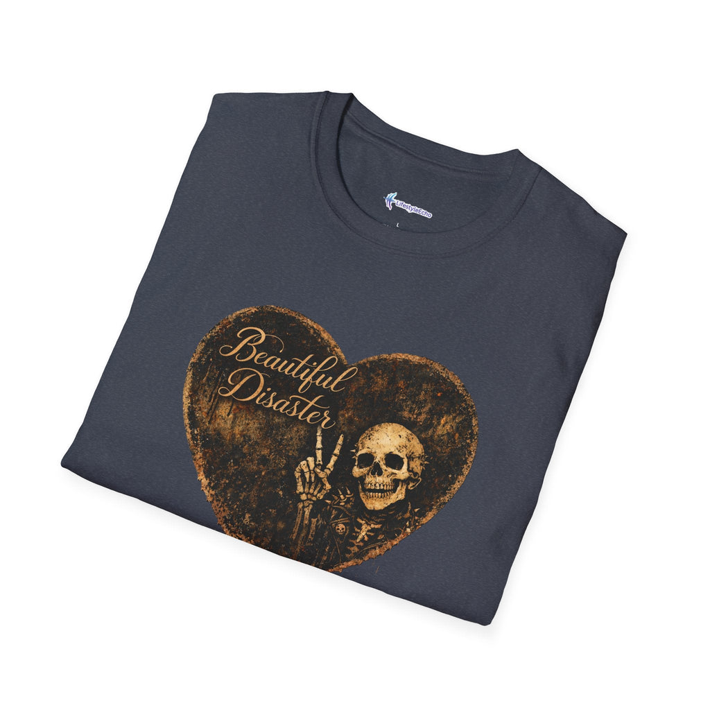 Beautiful Disaster Heart T-Shirt — Heart Graphic 'Beautiful Disaster' Tee