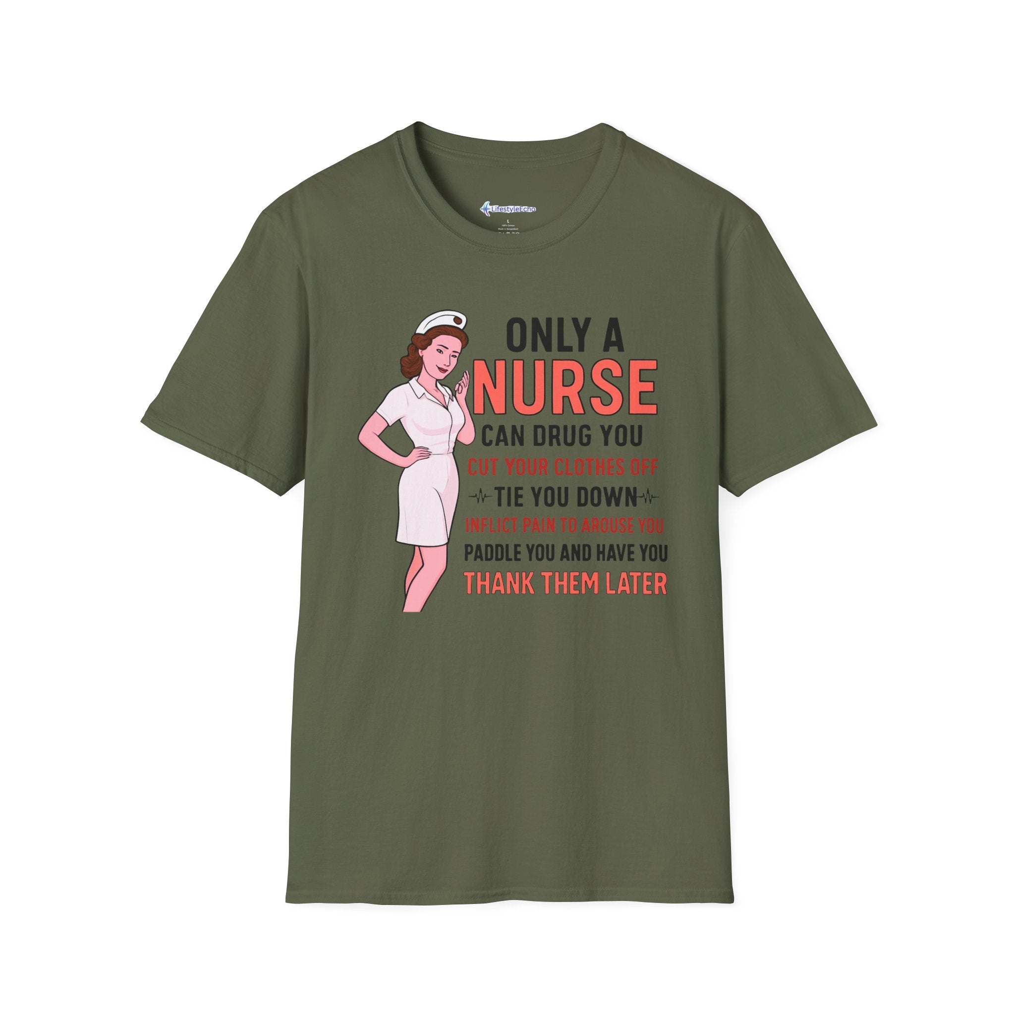 Nurse Graphic T-Shirt — "Only a Nurse Can Drug You" Retro Funny Nurse Tee