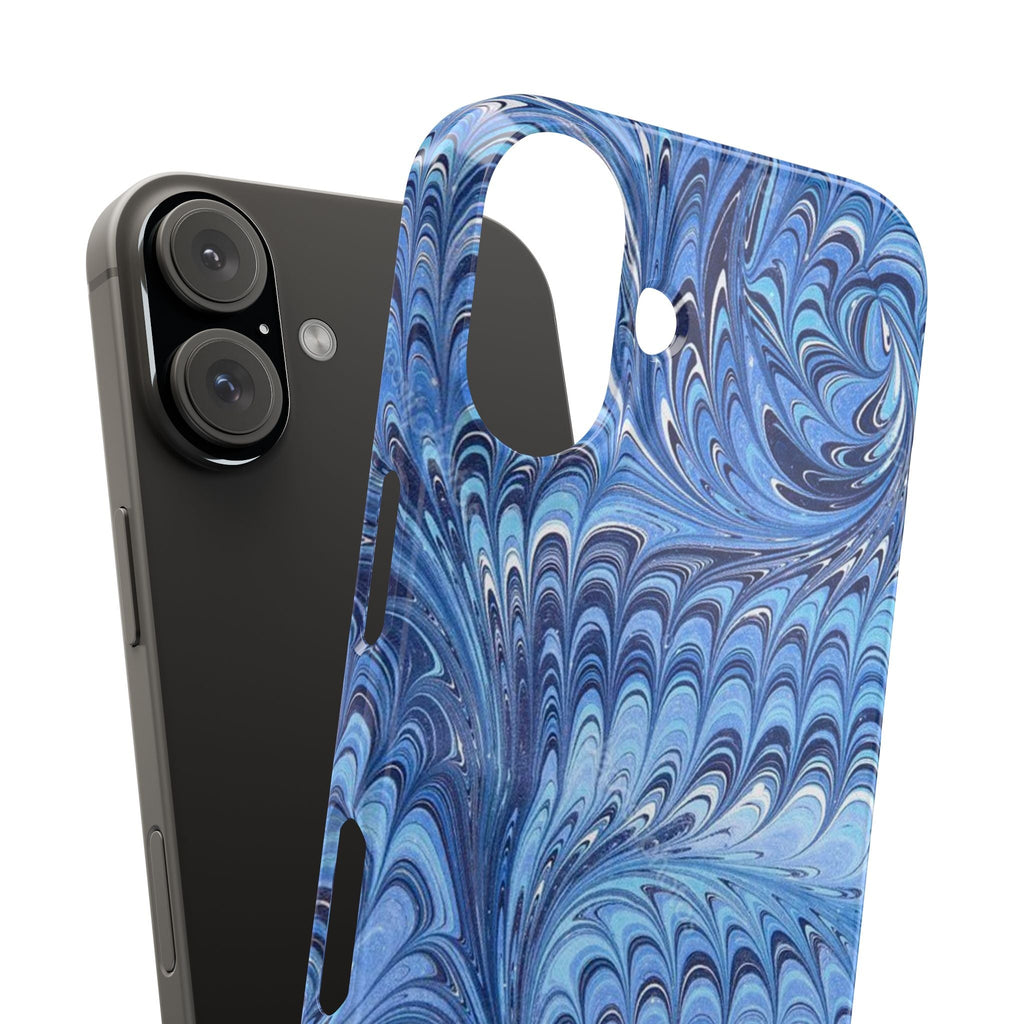 Deep Blue Italian Marbled Design Pallet Phone Case