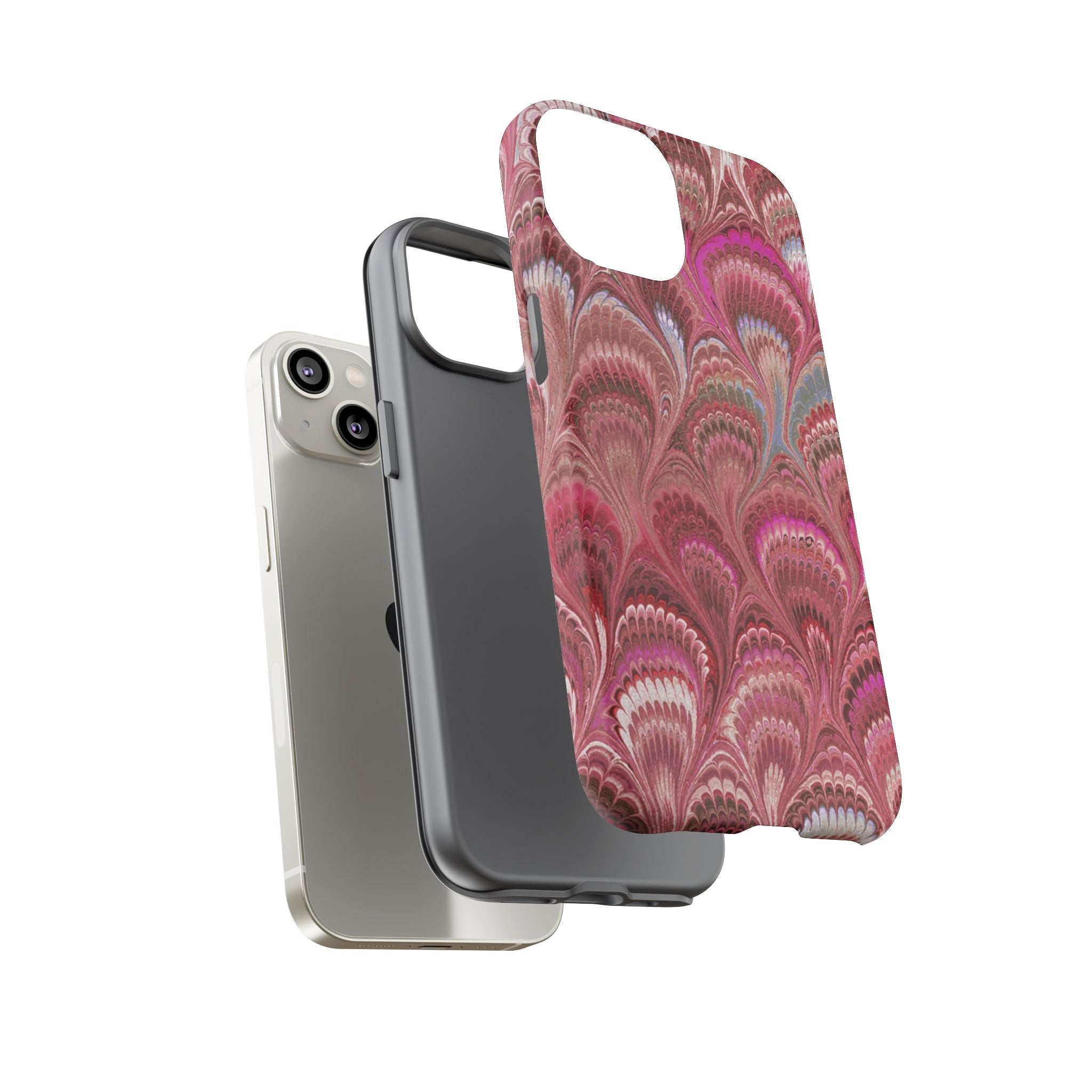 Shades of Pink Marbled Phone Case —  Dual Layer - Tough Protective Phone Cover
