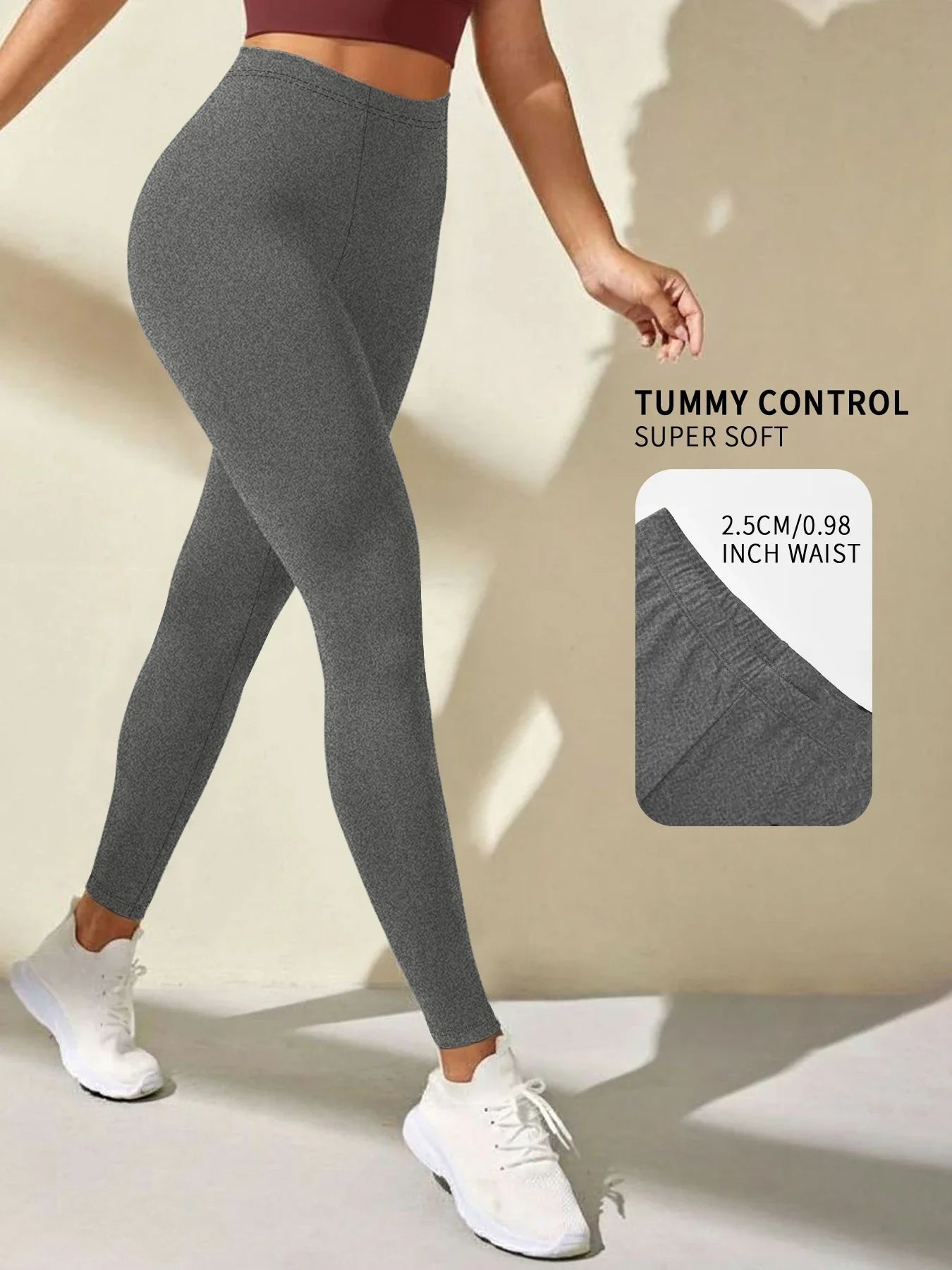 Super Soft Leggings for Women - High Elasticity Tights for Yoga Running Workout Casual Wear