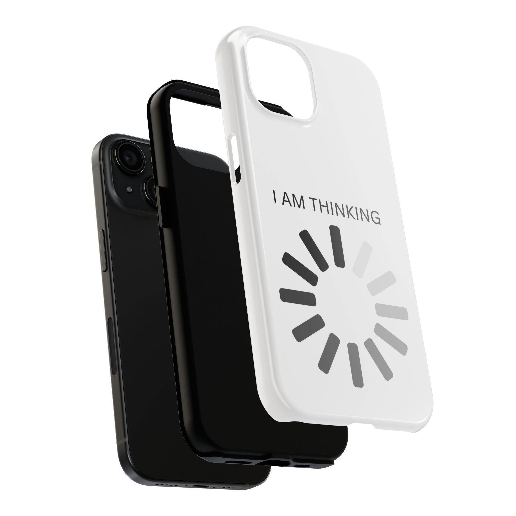 I Am Thinking To Much Text Printed Tough Phone Cases