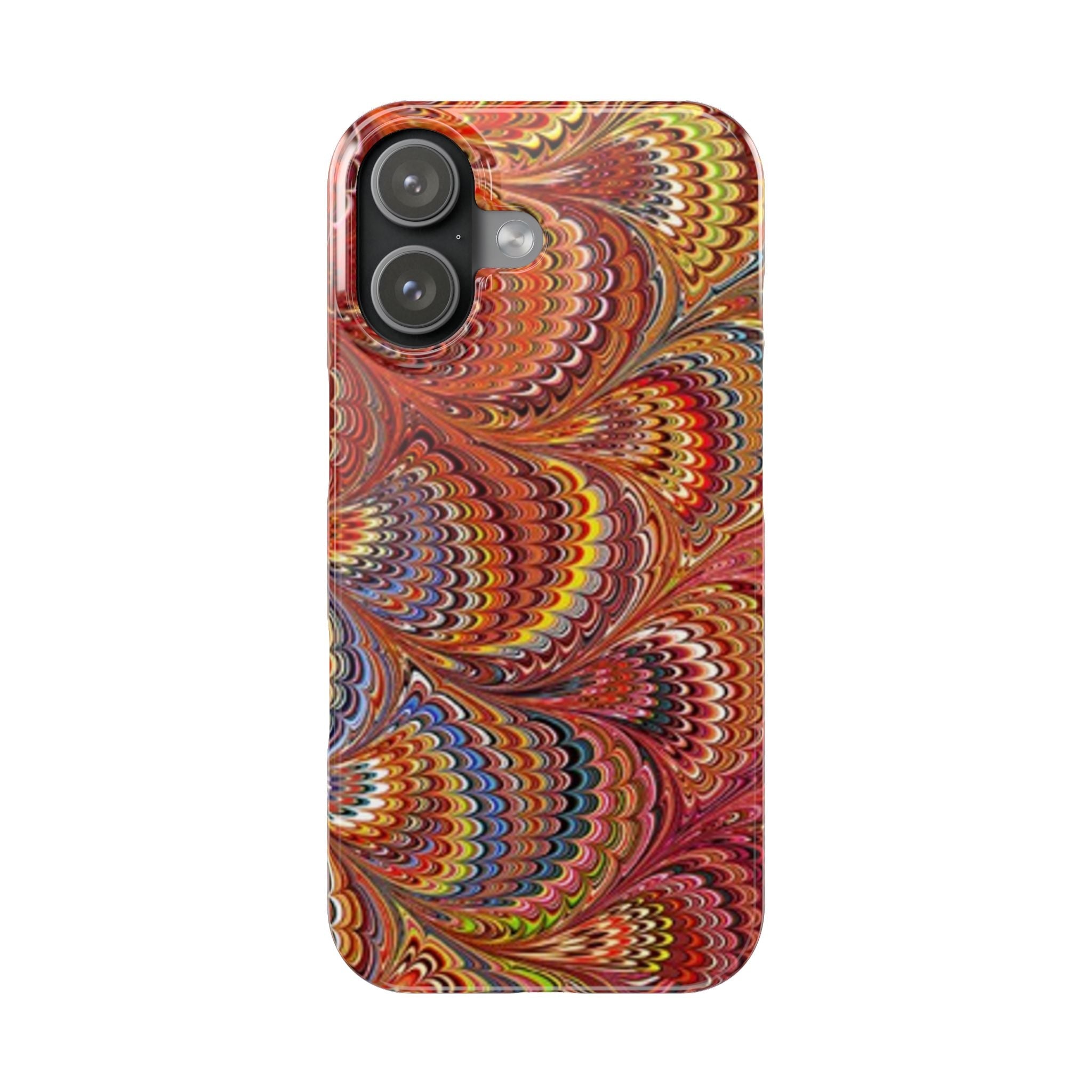 Italian Marbled Design, Red and Blue Pallet
