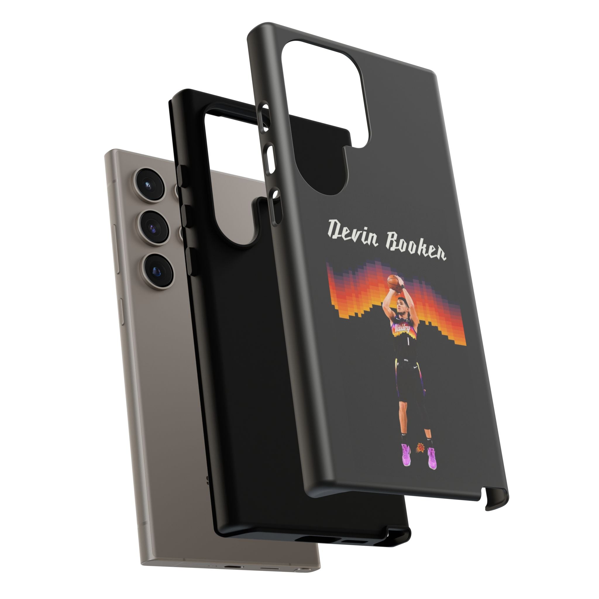 Devin Booker Precision Blaze Series – Dual-Layer ShockGuard Protection | Fits iPhone 8–16 Pro Max & Samsung Galaxy S10–S25 Ultra