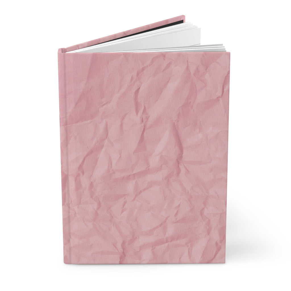 Pink Crinkled Paper Design, Artistic Notebook, Writing Diary, Lined - Unique Gift