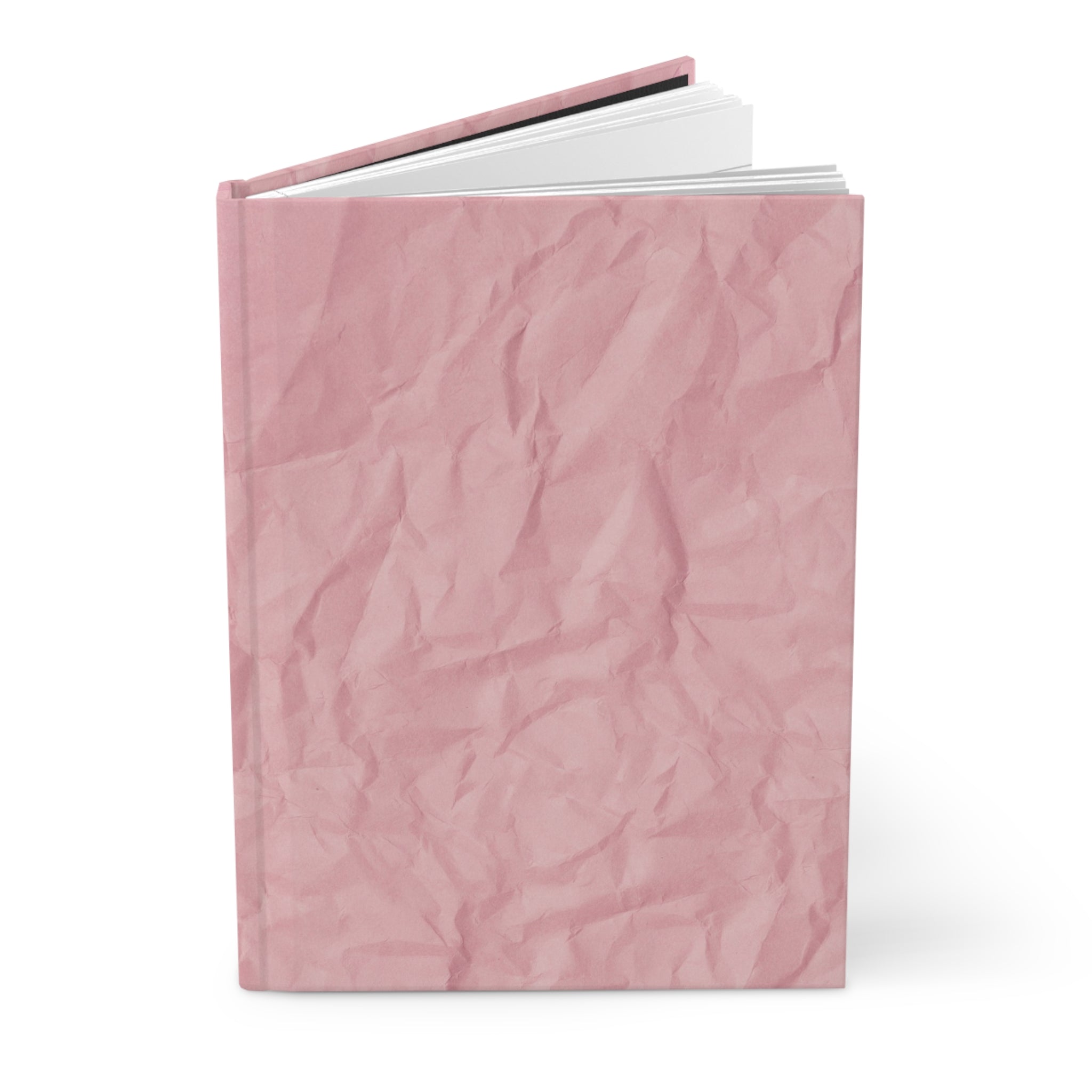 Pink Crinkled Paper Design, Artistic Notebook, Writing Diary, Lined - Unique Gift