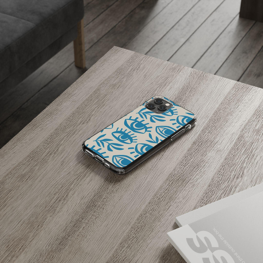 Eyes And Leaves  Pattern Clear Cases