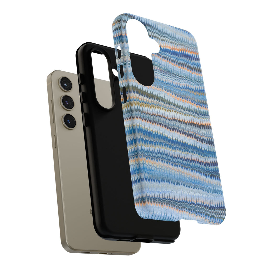 Blue Marbled Phone Cases iPhone 16 + Samsung + Apple + Google
