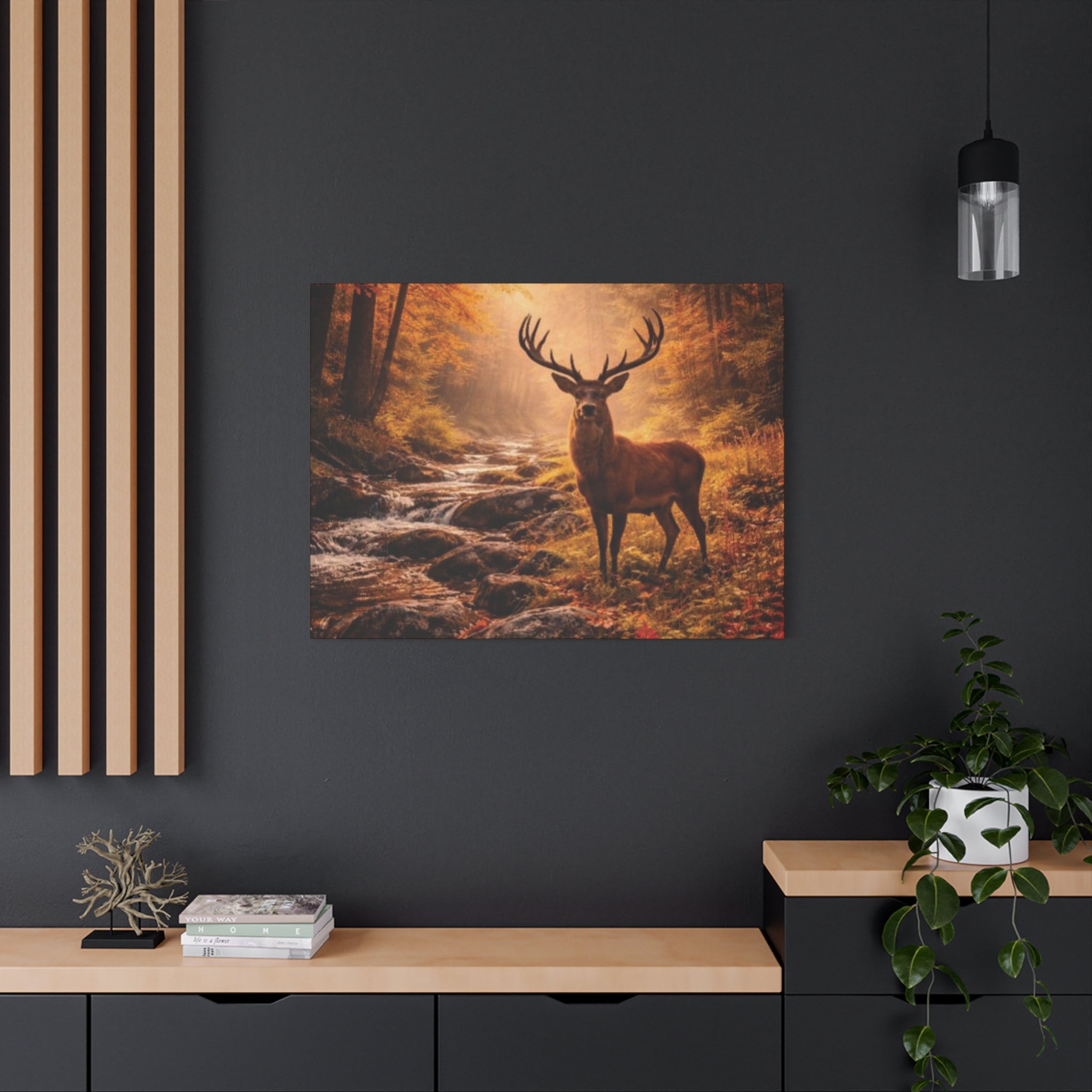 Autumn Wilderness Deer Canvas Wall Art