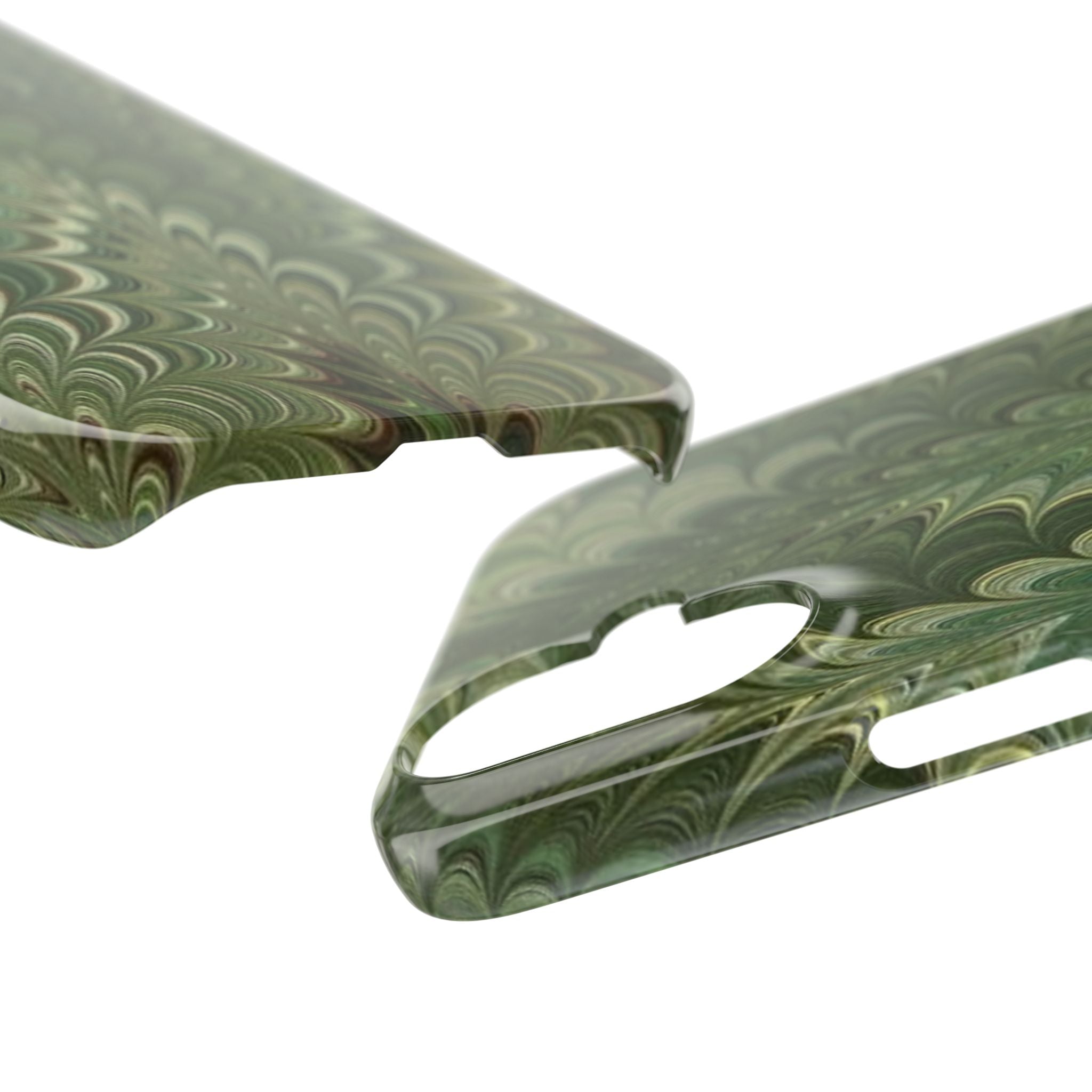 Green Marbled Phone Case