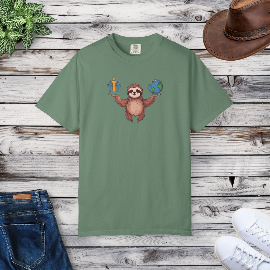 Sloth World Environment Comfort Colors Tee - Garment Dyed - DipaliZ