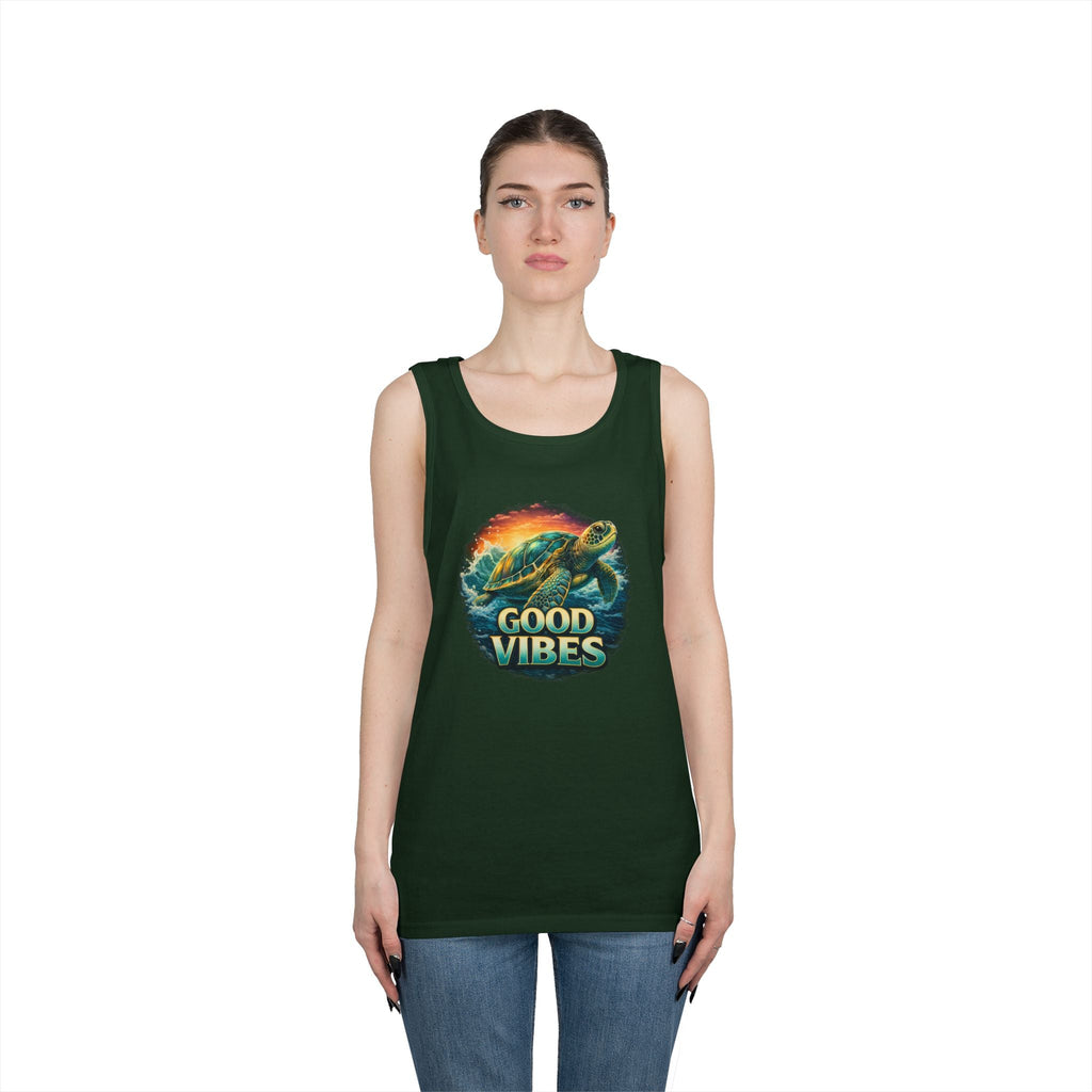 Good Vibes Turtle Tank — Surf-Inspired Beach Vacation Tank Top