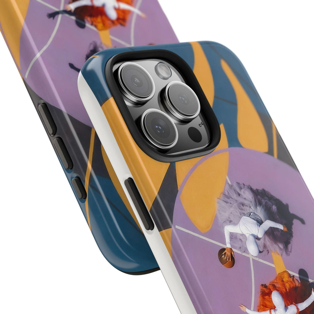 Two Womens Play basket ball Tough Phone Cases