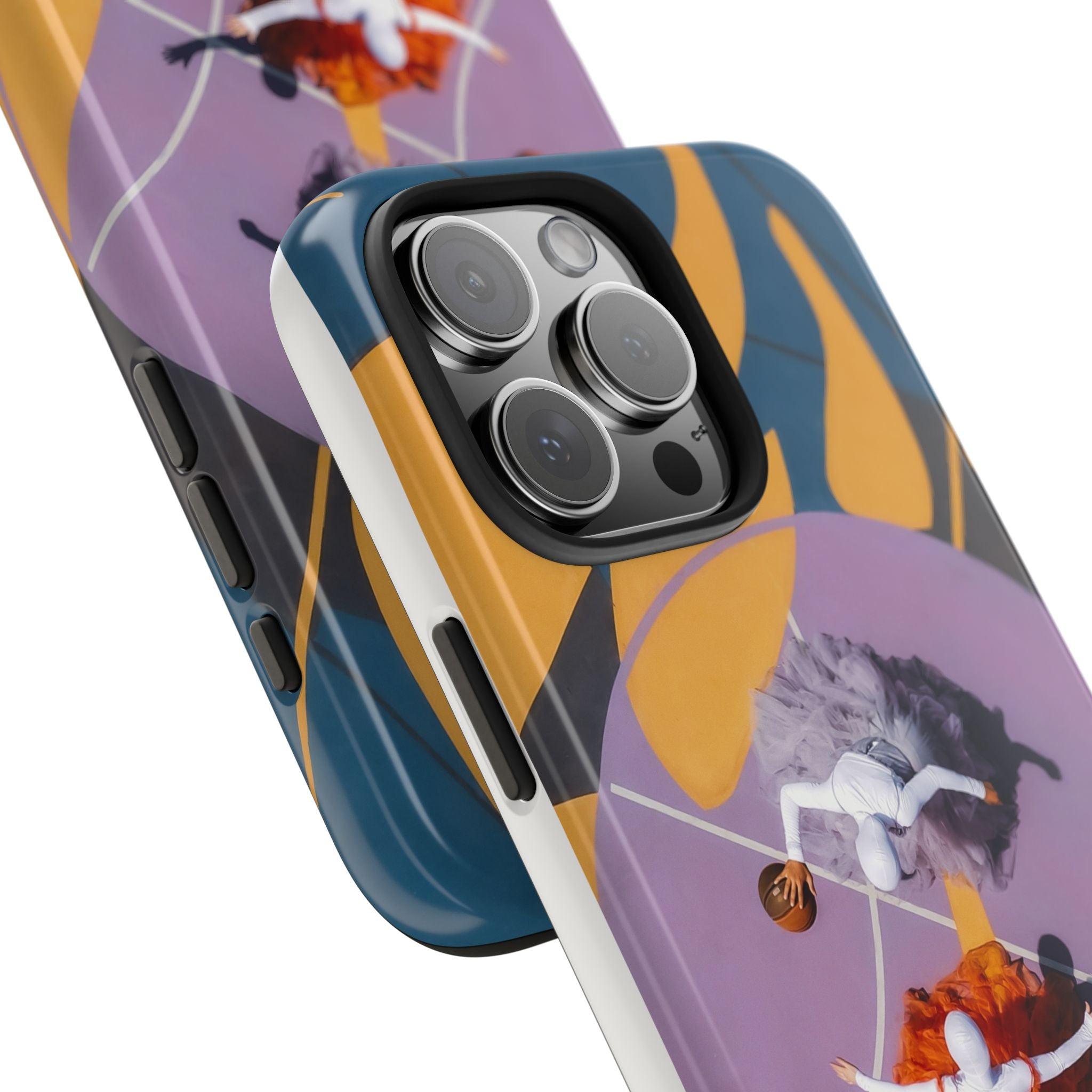 Two Womens Play basket ball Tough Phone Cases