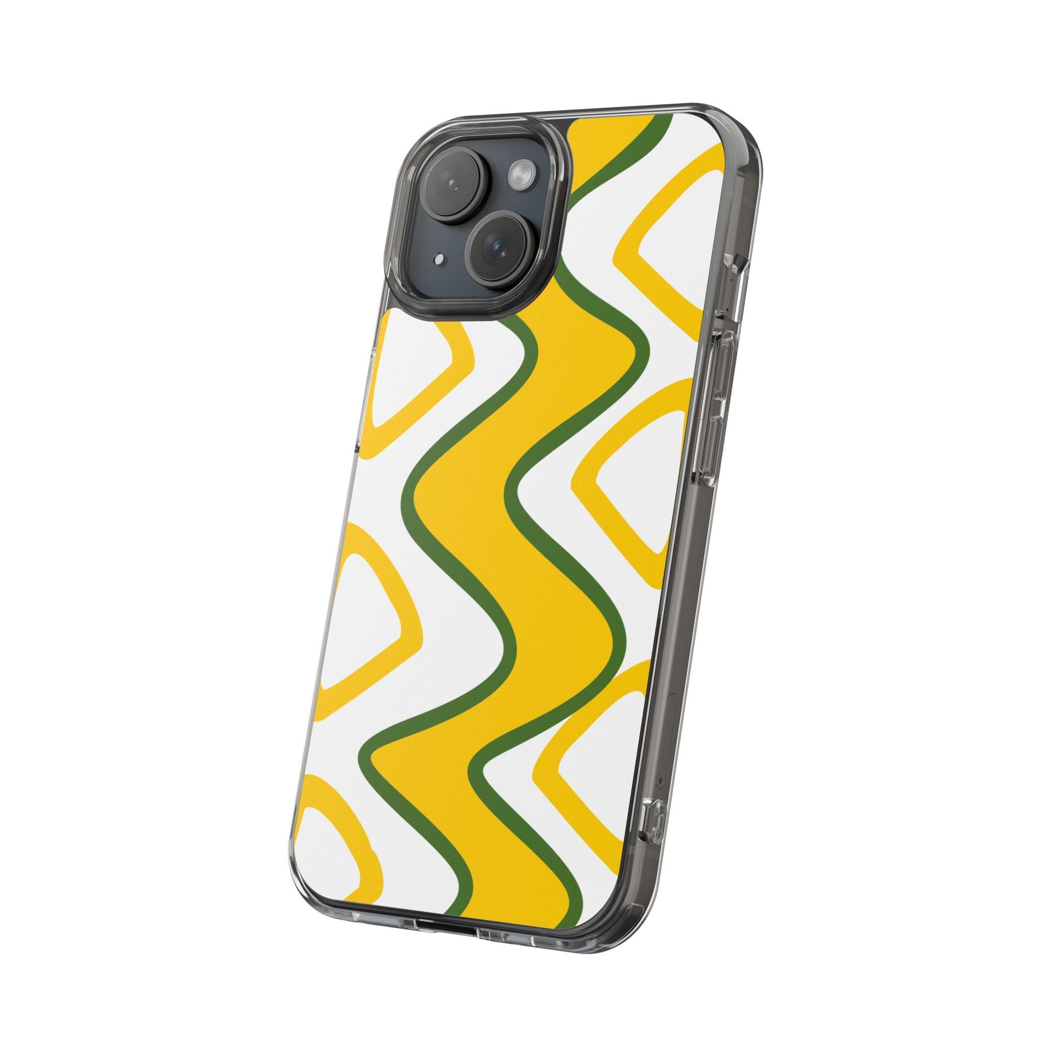 Bright Yellow Abstract With Shape Clear Cases