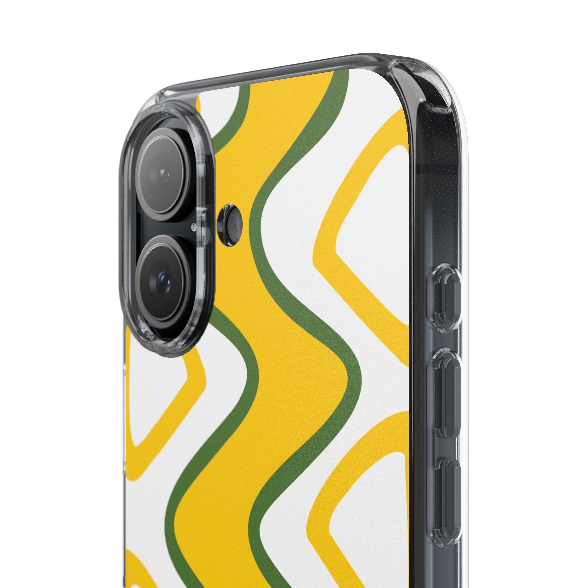 Bright Yellow Abstract With Shape Clear Cases