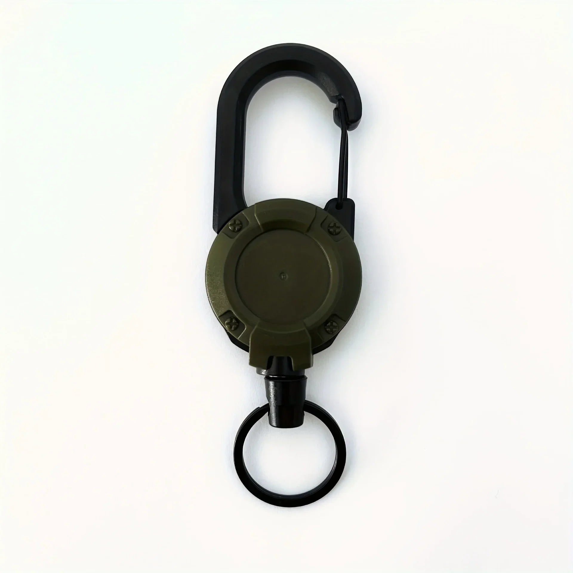 1/2/4pcs Retractable Keychain Badge Reels Heavy Duty Clip With Carabine