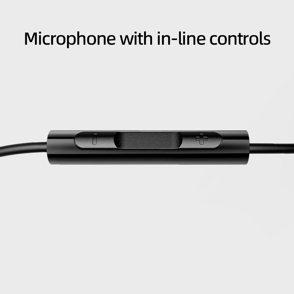FiiO FF1 3.5mm HIFI Music Wired Bass Earbud 14.2mm Dynamic HD Microphone Earphone for Gaming Meeting Video