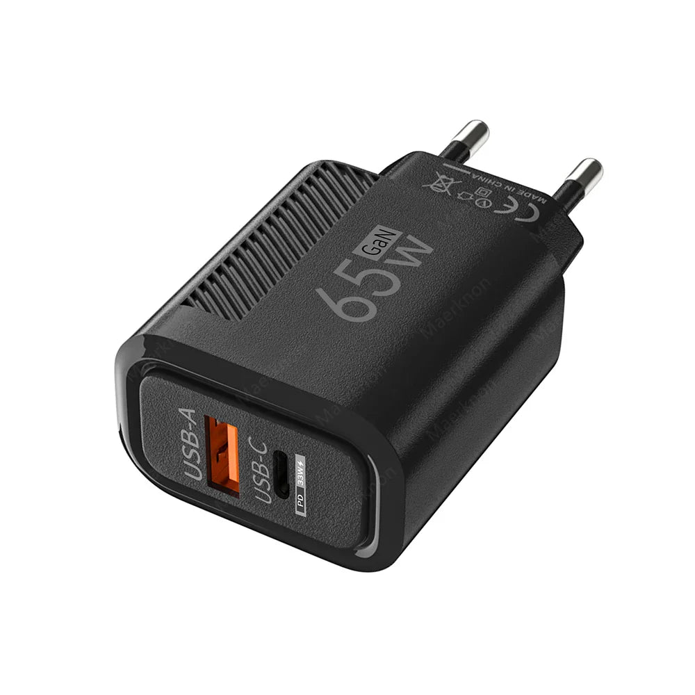 Total 65W Fast Charger USB Type C Quick Charge Wall Charger For iPhone 15 Samsung Xiaomi Huawei PD Phone Charger Power Adapter