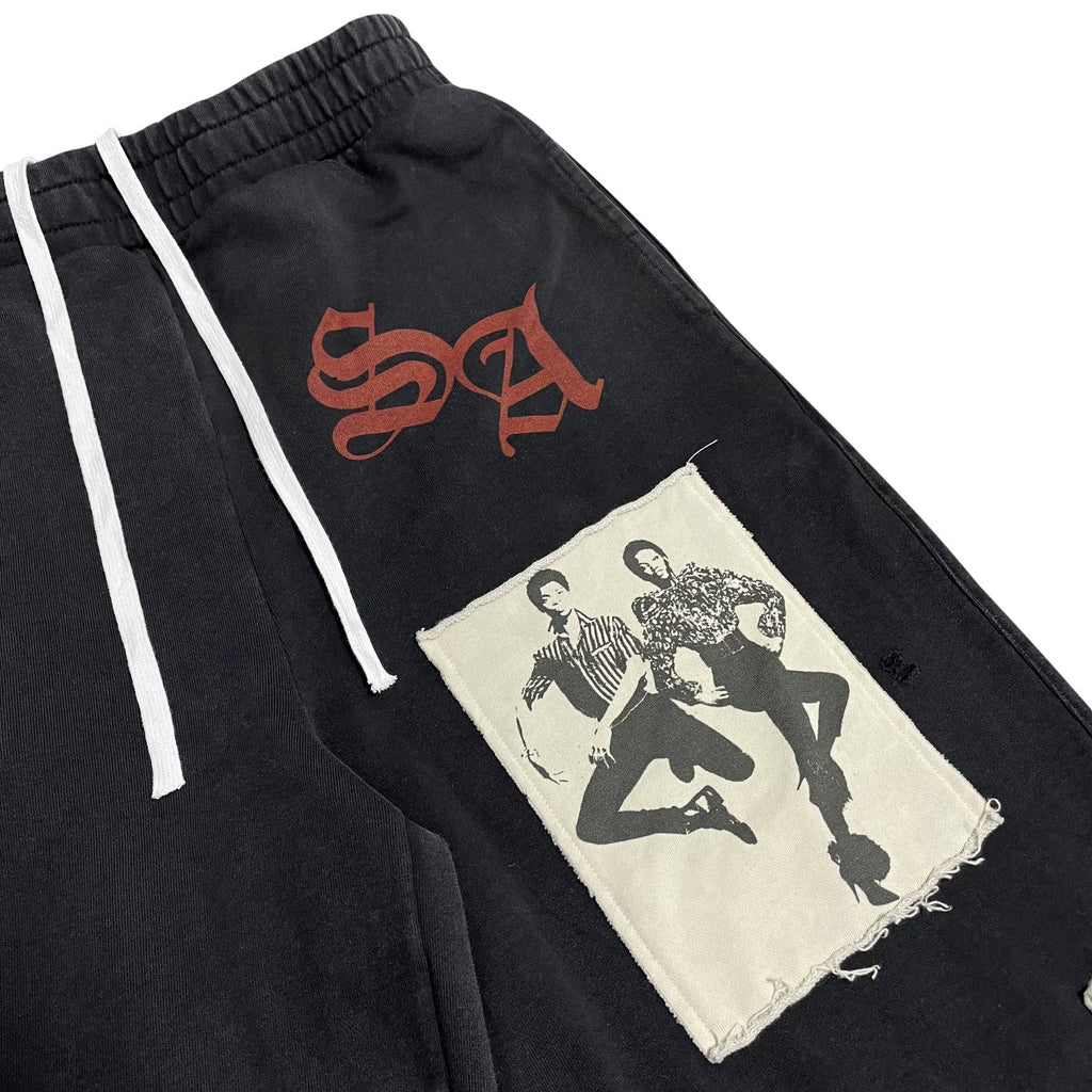 BLACK PATCH PANTS
