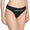 Custom Text Cotton Thong Panties