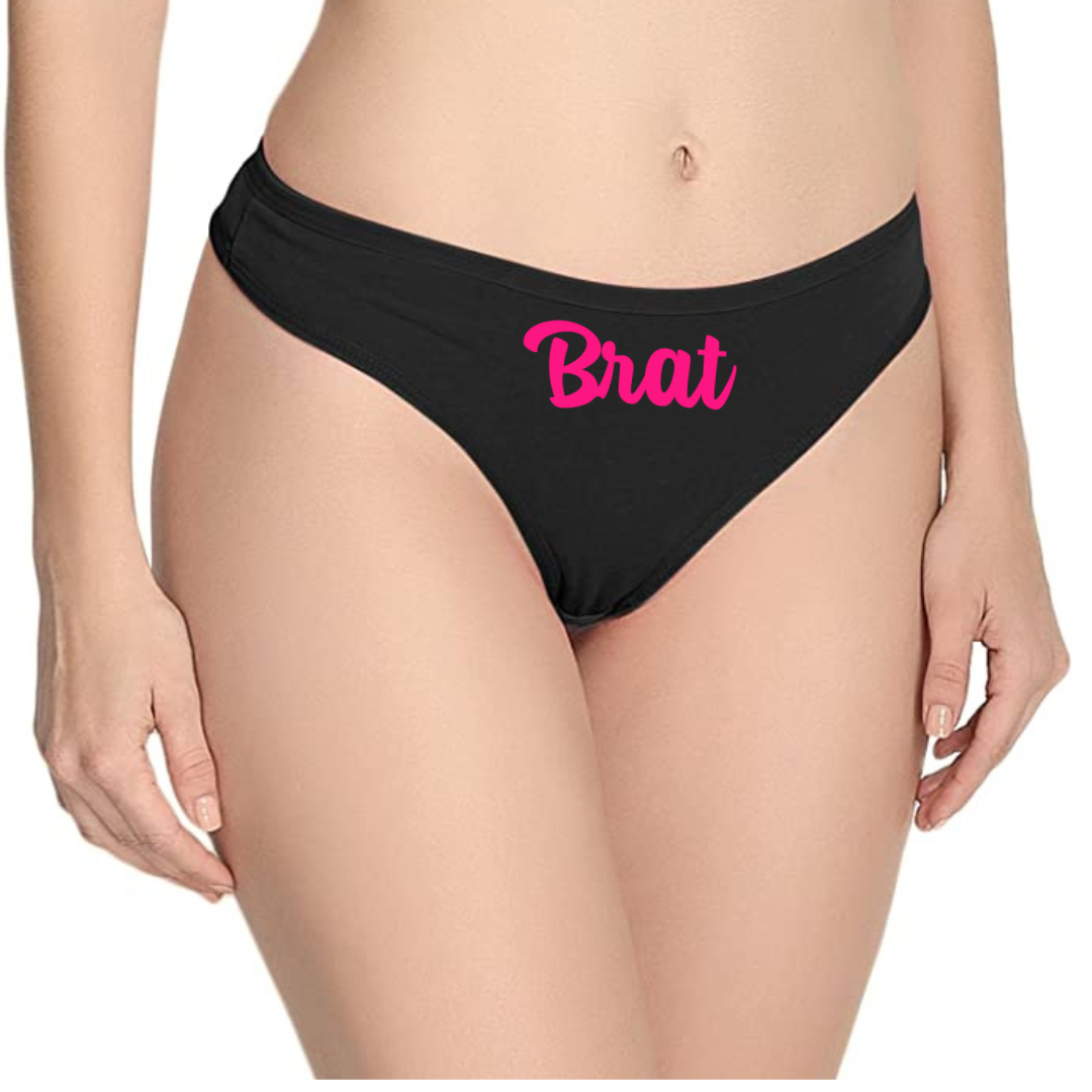 Brat Cotton Thong Panties