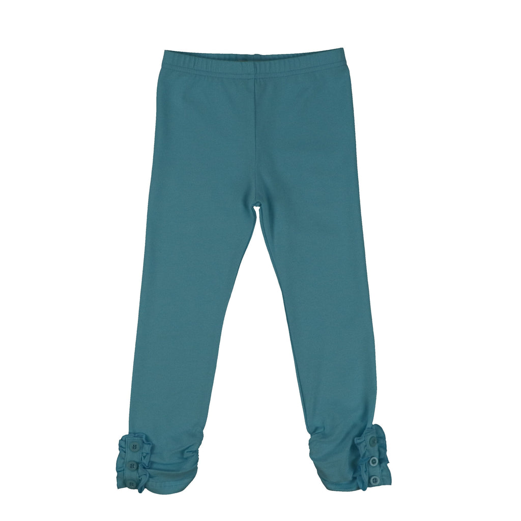 Girls Button Ruffle Pants