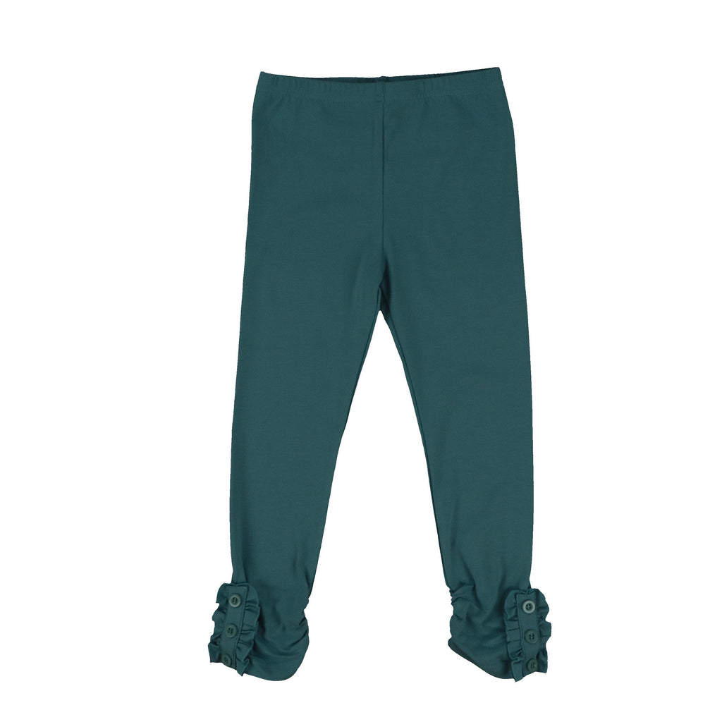 Girls Button Ruffle Pants