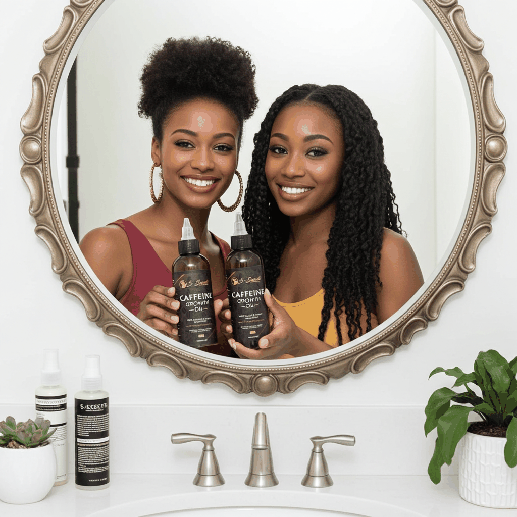 Caffeine Hair Growth Oil 4oz - Hair Growth Oil For Thinning, Balding with Caffeine, Biotin, Castor oil & Essential Oils for All Hair Types