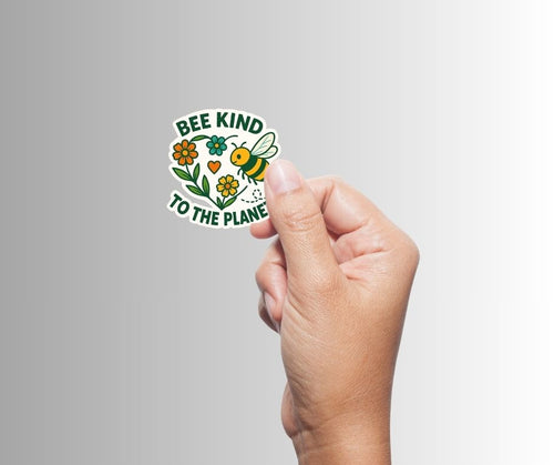 "Bee Kind to the Planet" Cute Bee Sticker