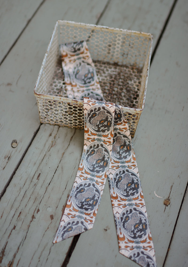 Bloomin' Bronc Western Cowgirl Twilly Scarf