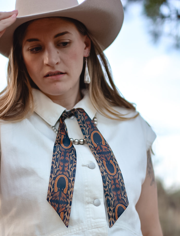 Western Harvest in Deep Juniper Twilly Scarf