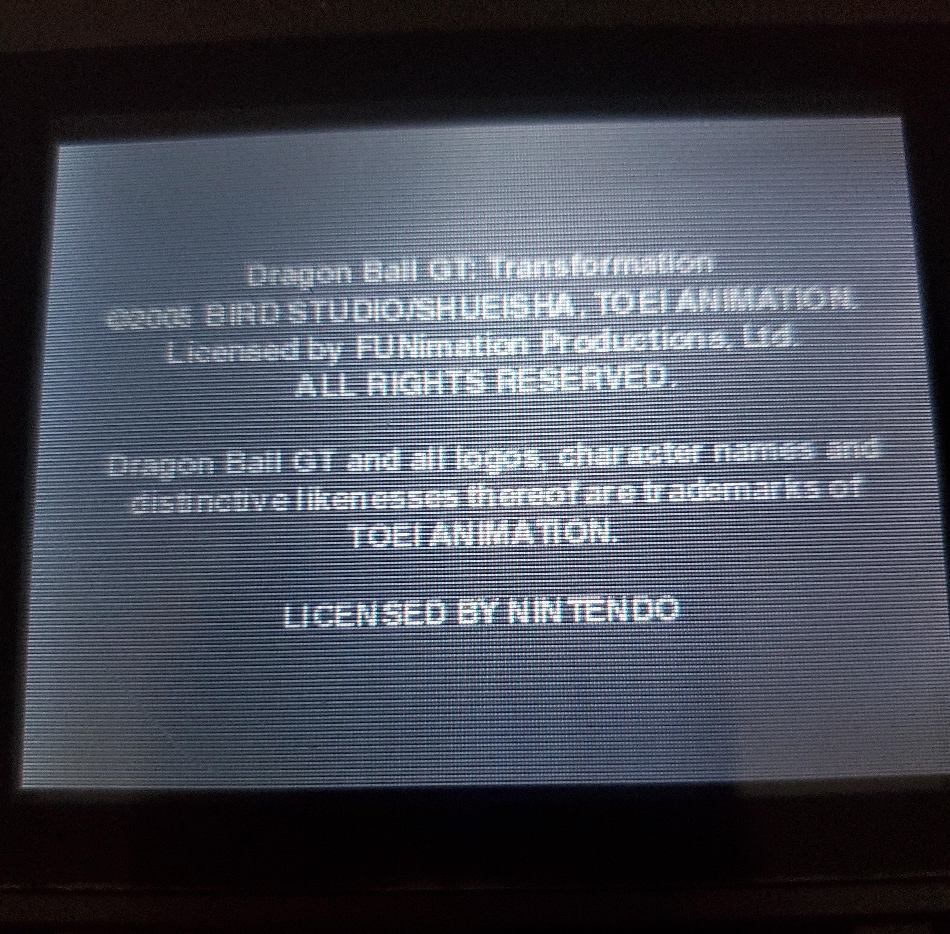 Dragonball GT Transformation GBA Video Game Boy Advance 2005 DBZ